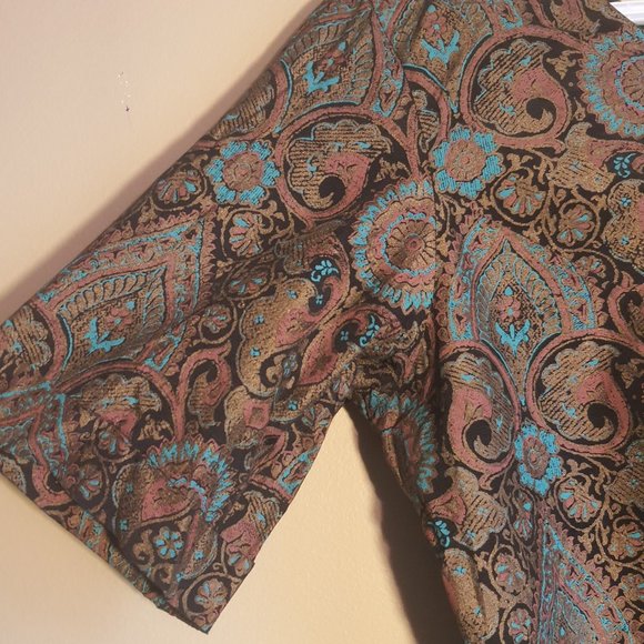 Beautiful Block Printed Saree Blouse/cropped top - Picture 3 of 4